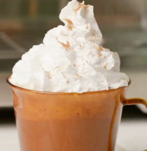 Pumpkin spice latte (PSL) with beans