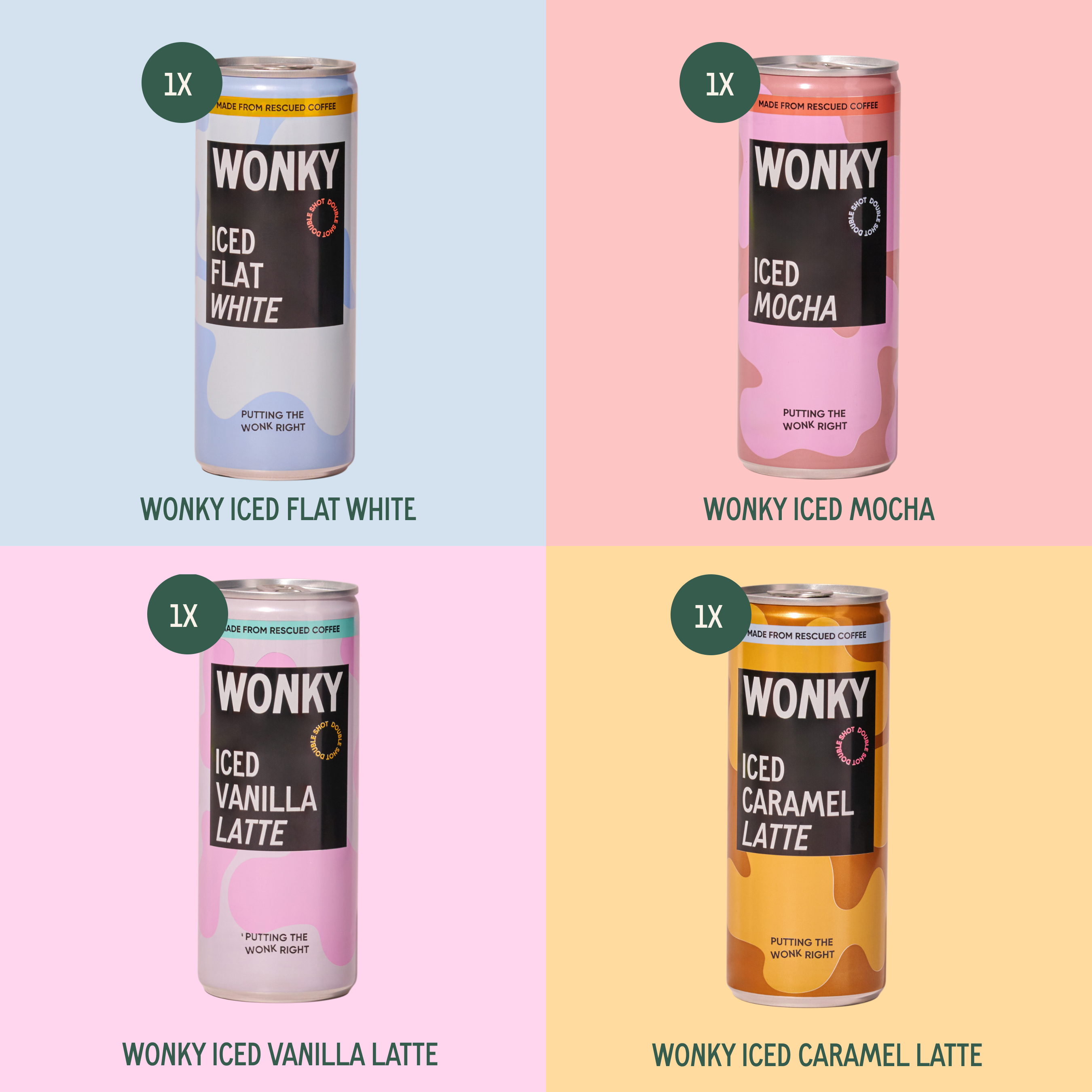 4 Iced Coffee Cans