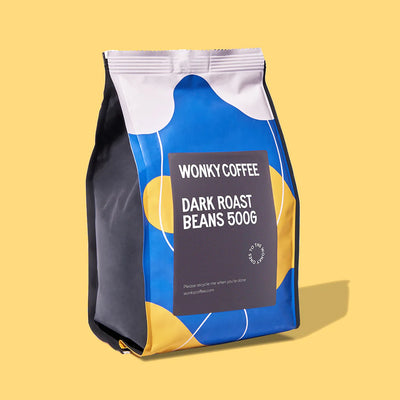 500g dark roast wonky beans